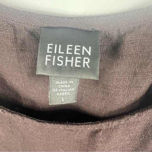 Eileen Fisher Brown Linen Blend Sleeveless Maxi Dress - Picture 6 of 7